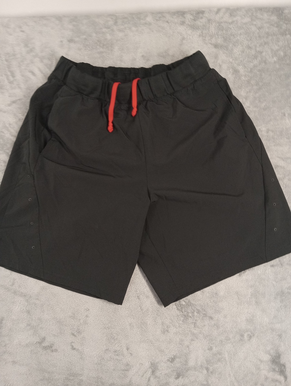 Champio Men's Black Athletic Shorts with Red Drawcord